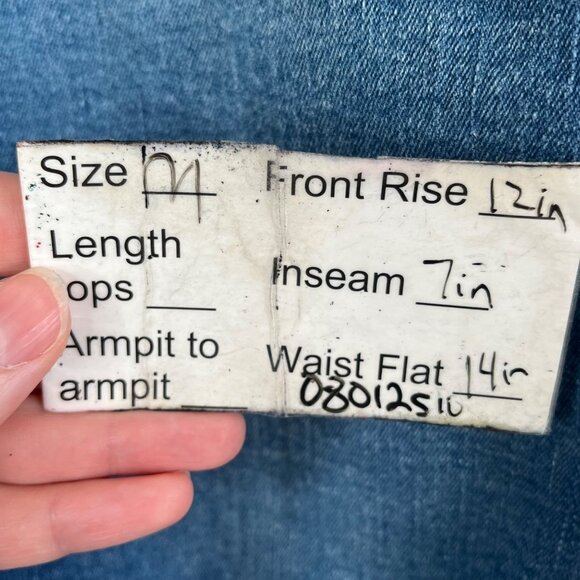 Hell Bunny Womens High Waisted Retro Pinup Denim Shorts Size Medium - Picture 10 of 11